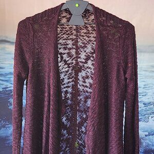 Size Large | Knit Cardigan, Maroon